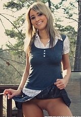 Alicia Raven as smoking hot schoolgirl